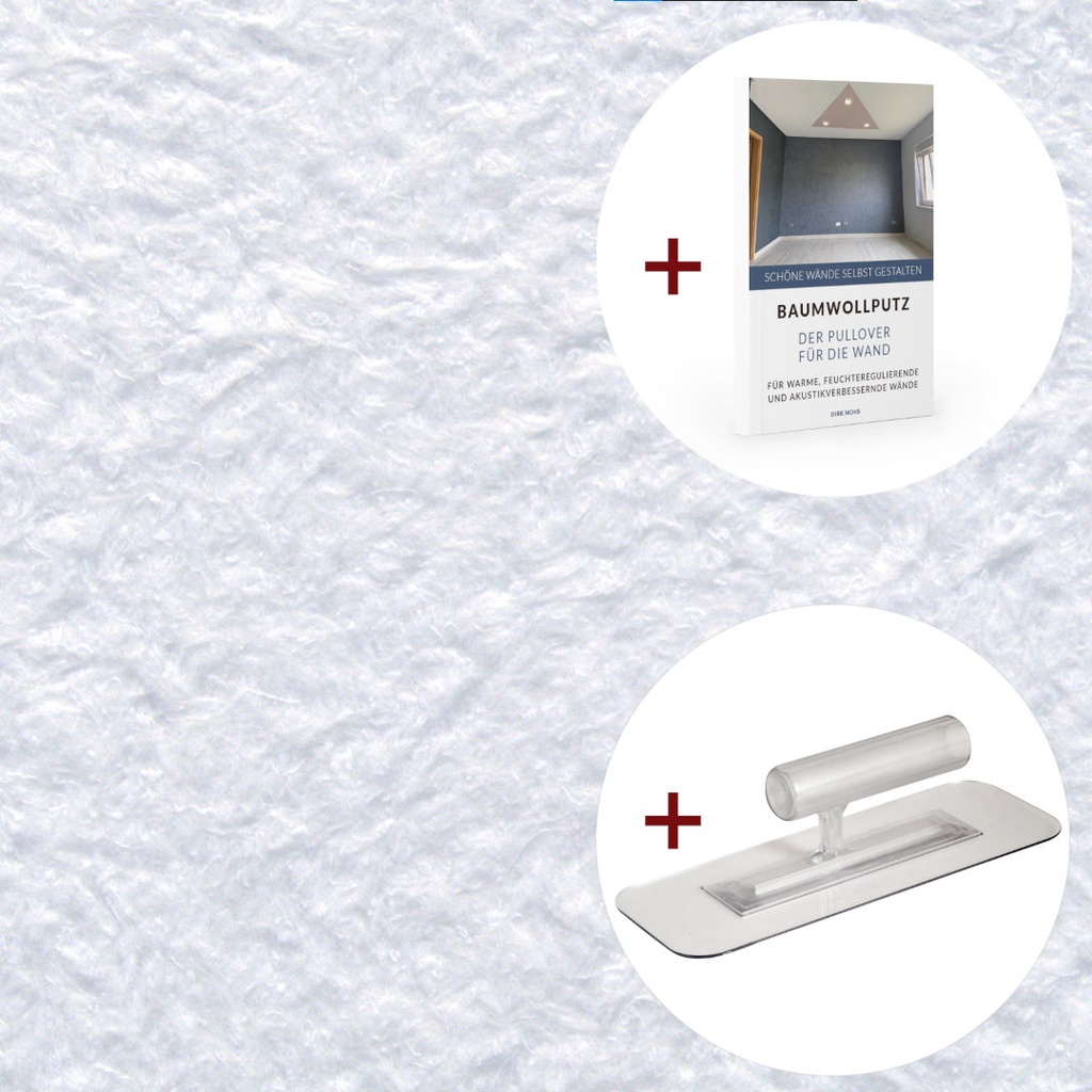 Probierpaket: Farbdekor Weiß Grob + Buch + Kelle