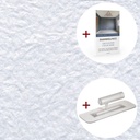 Probierpaket: Farbdekor Weiß Grob + Buch + Kelle