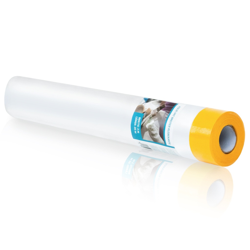 Abdeckfolie mit extrabreitem Klebeband (3 m X 20 m)